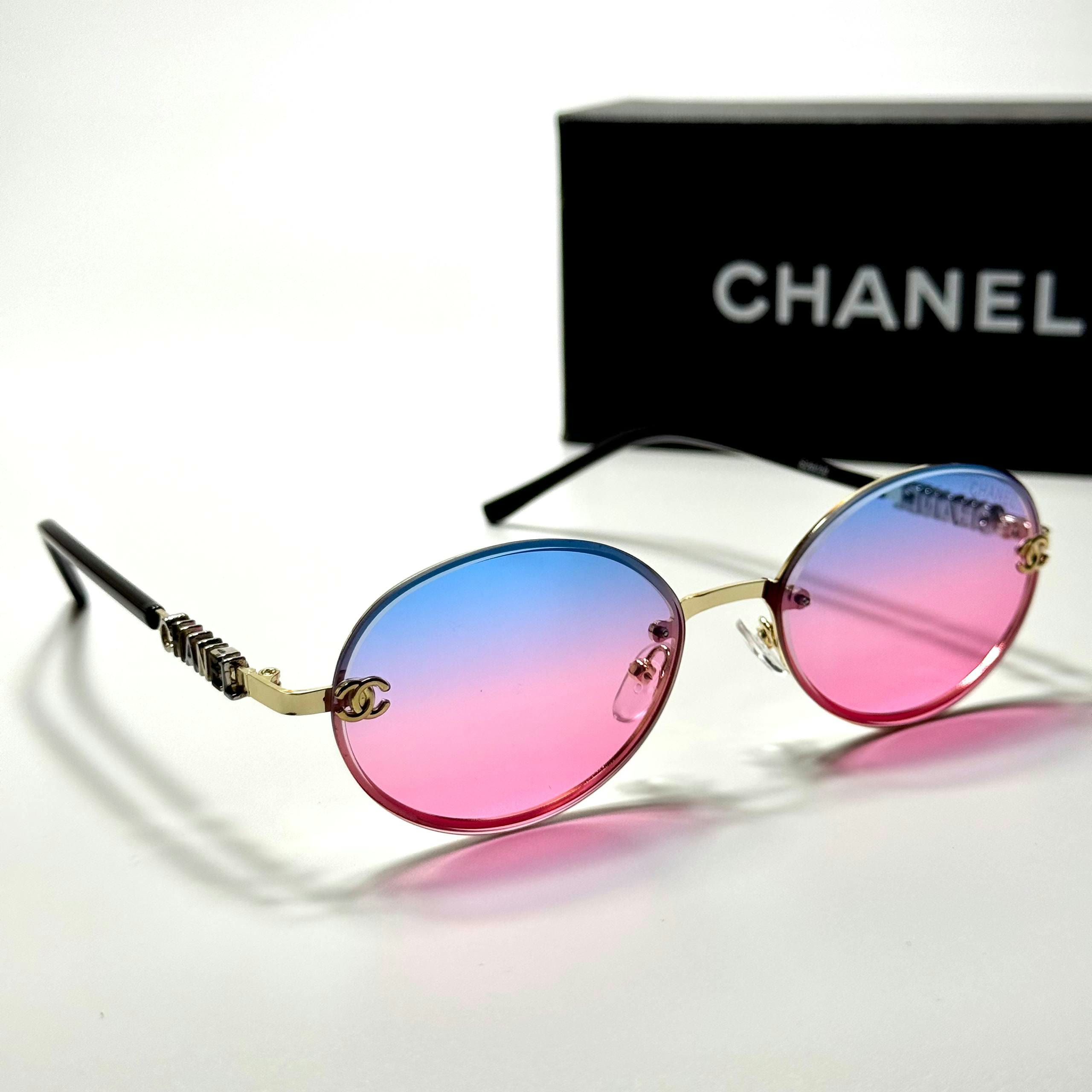 Chanel Round CH4286 Gold Blue Pink women's sunglasses Lebanon - ChronoVault - view 2