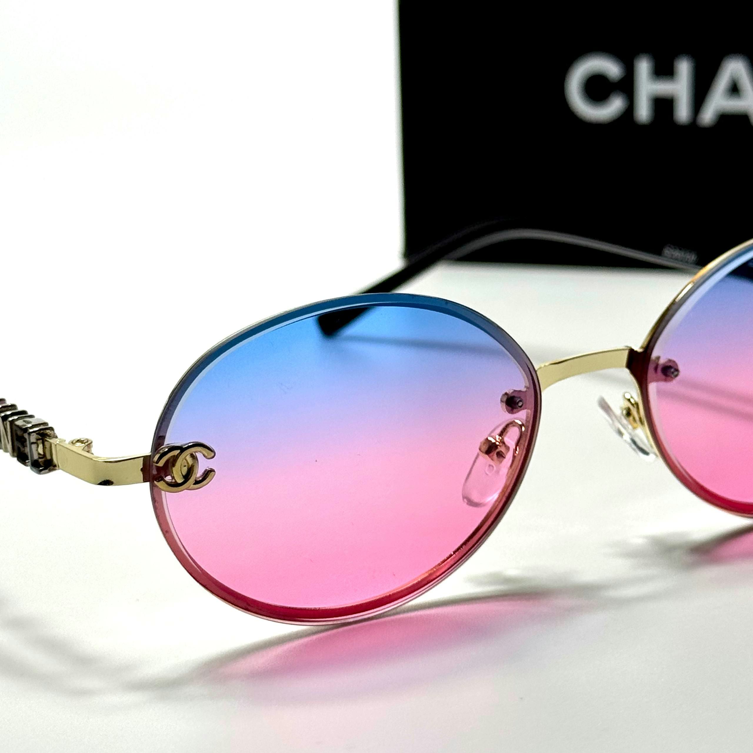 Chanel Round CH4286 Gold Blue Pink women's sunglasses Lebanon - ChronoVault - view 3