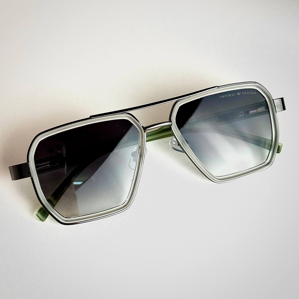 Emporio Armani EA4128 Silver Grey Gradient Sunglasses Lebanon - ChronoVault - view 4