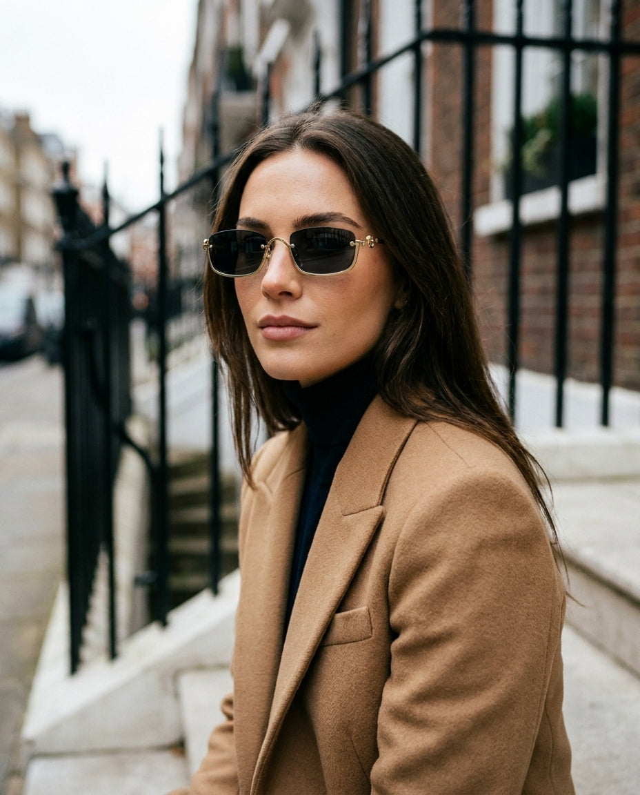 Gucci GG0879S Gold Black Sunglasses Lifestyle Lebanon – ChronoVault