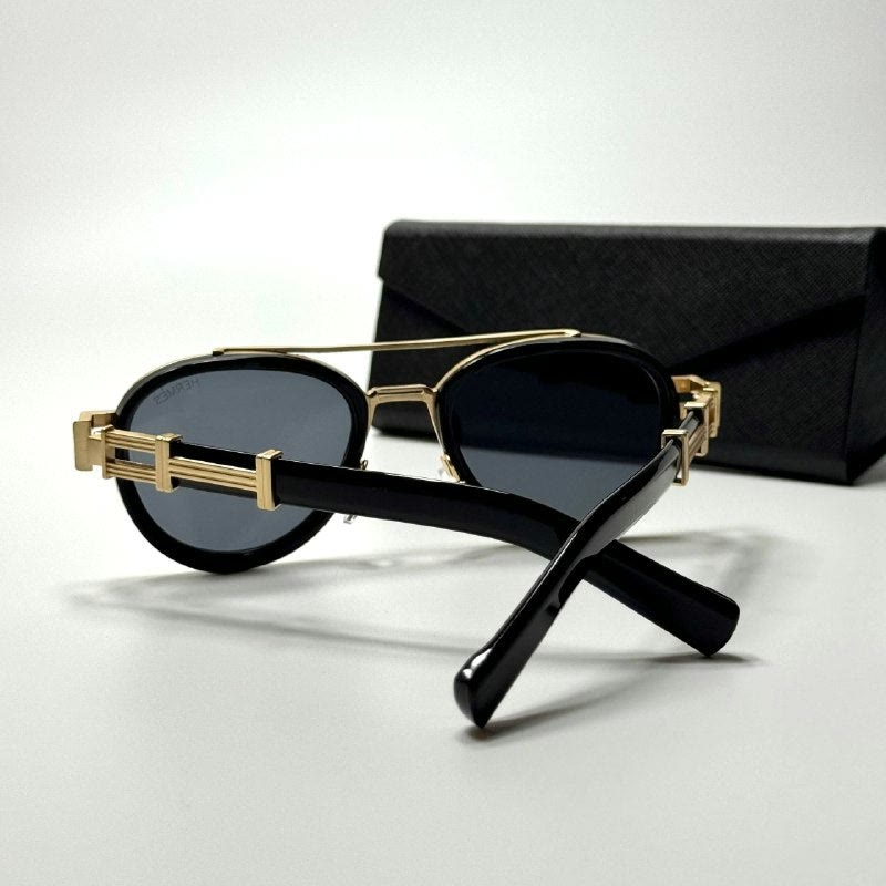 Hermès Aviator Gold Black women's sunglasses Lebanon - ChronoVault - view 3