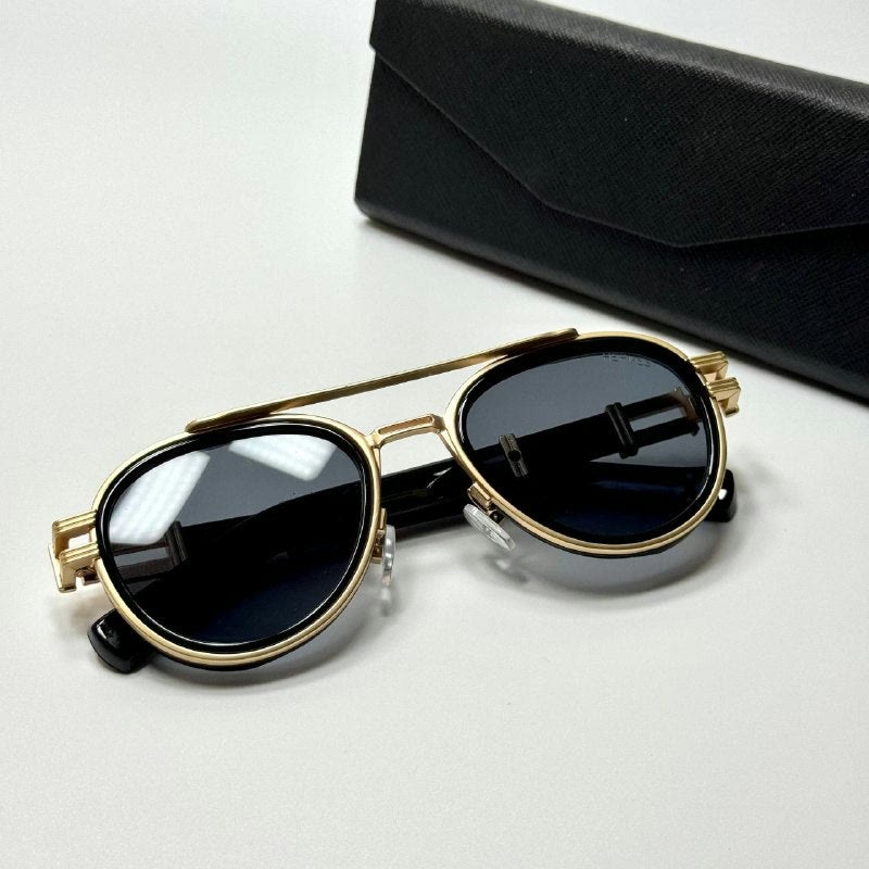 Hermès Aviator Gold Black women's sunglasses Lebanon - ChronoVault - view 4
