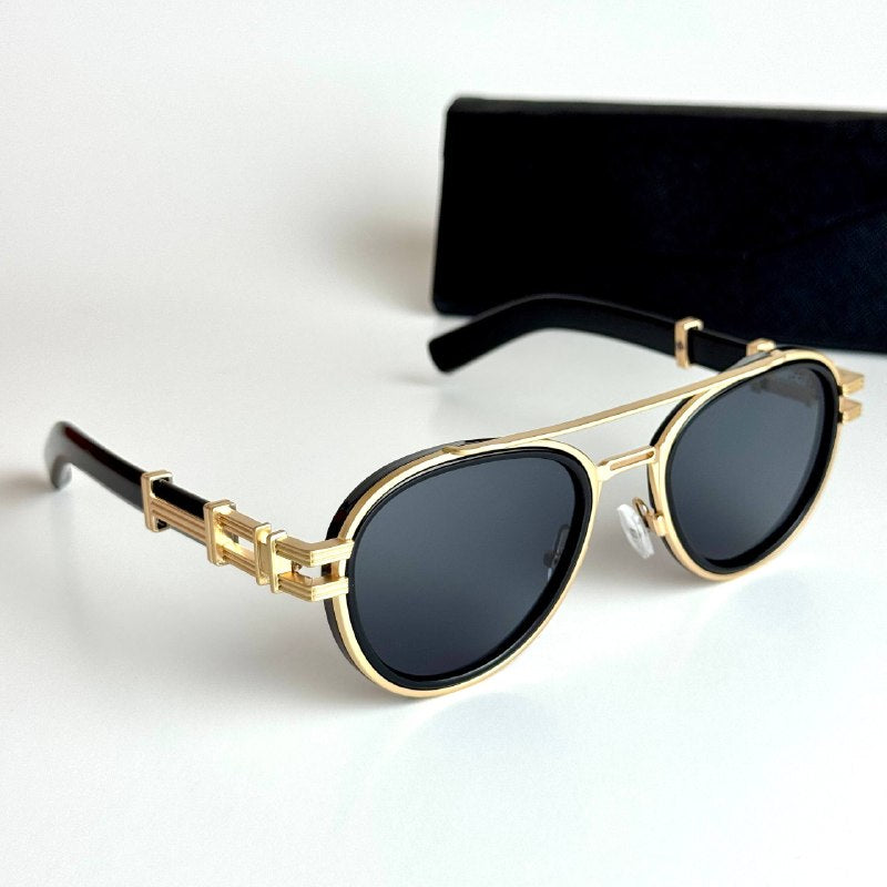 Hermès Round H08S Gold Black Sunglasses Lebanon - ChronoVault - view 5