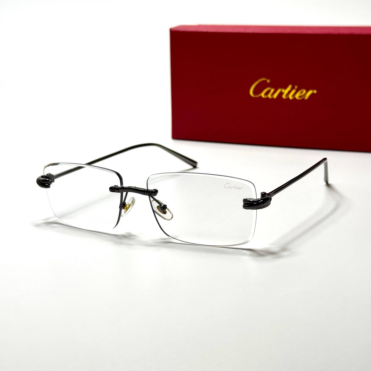 Cartier Rimless CT0092O Black Clear unisex sunglasses Lebanon - ChronoVault