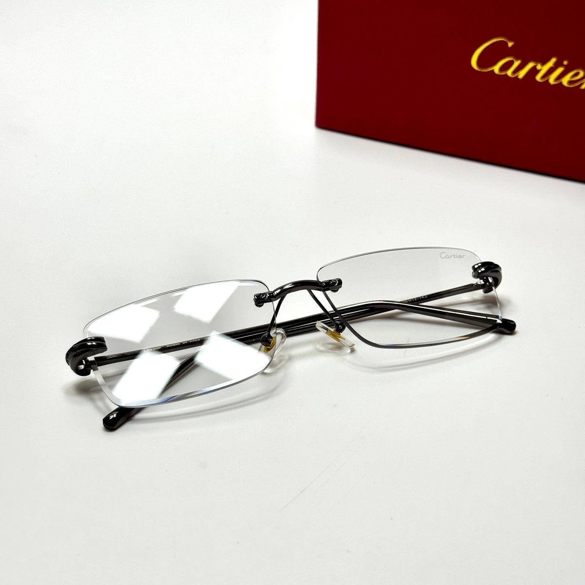 Cartier Rimless CT0092O Black Clear unisex sunglasses Lebanon - ChronoVault