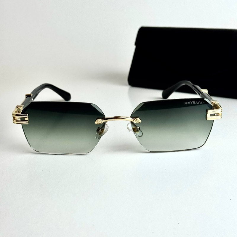 Maybach The Diplomat unisex sunglasses Lebanon - Gold with black temples frame, Green Gradient lenses - ChronoVault - view 4