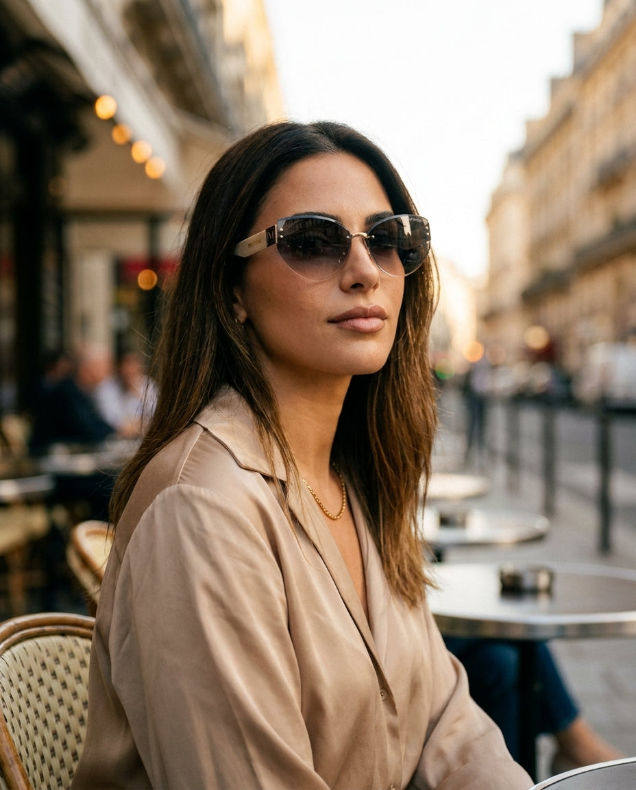 Miu Miu Butterfly Beige Purple Sunglasses Lifestyle Lebanon – ChronoVault