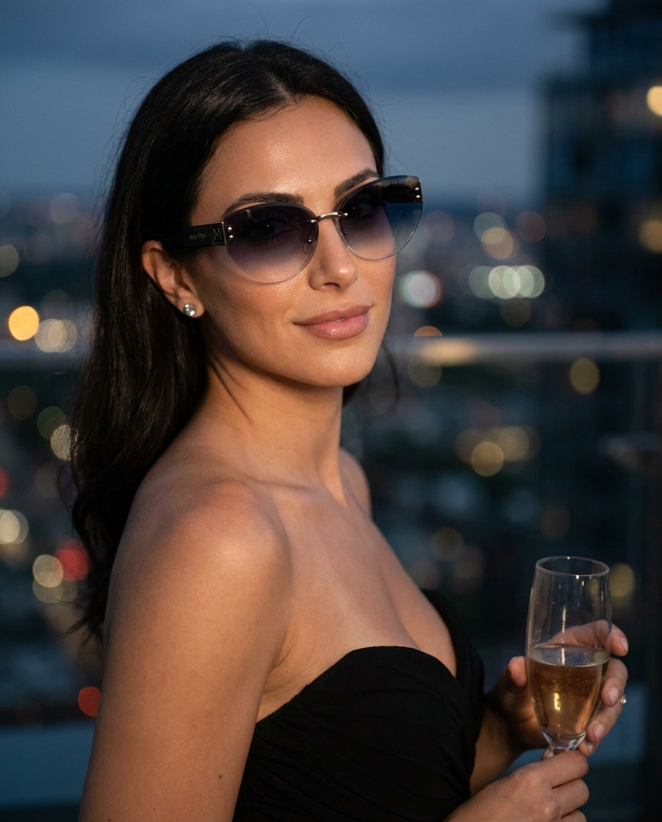 Miu Miu Butterfly Black Blue Sunglasses Lifestyle Lebanon – ChronoVault
