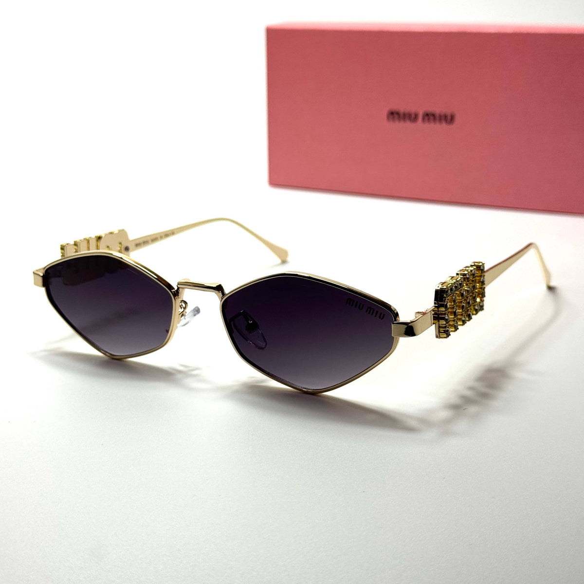 Miu Miu Geometric SMU66Z Gold Purple Gradient women's sunglasses Lebanon - ChronoVault