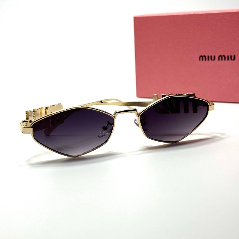 Miu Miu Geometric SMU66Z Gold Purple Gradient women's sunglasses Lebanon - ChronoVault - view 5