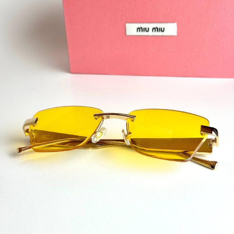 Miu Miu MU54ZS Gold Yellow Sunglasses Front View Lebanon - ChronoVault - view 5