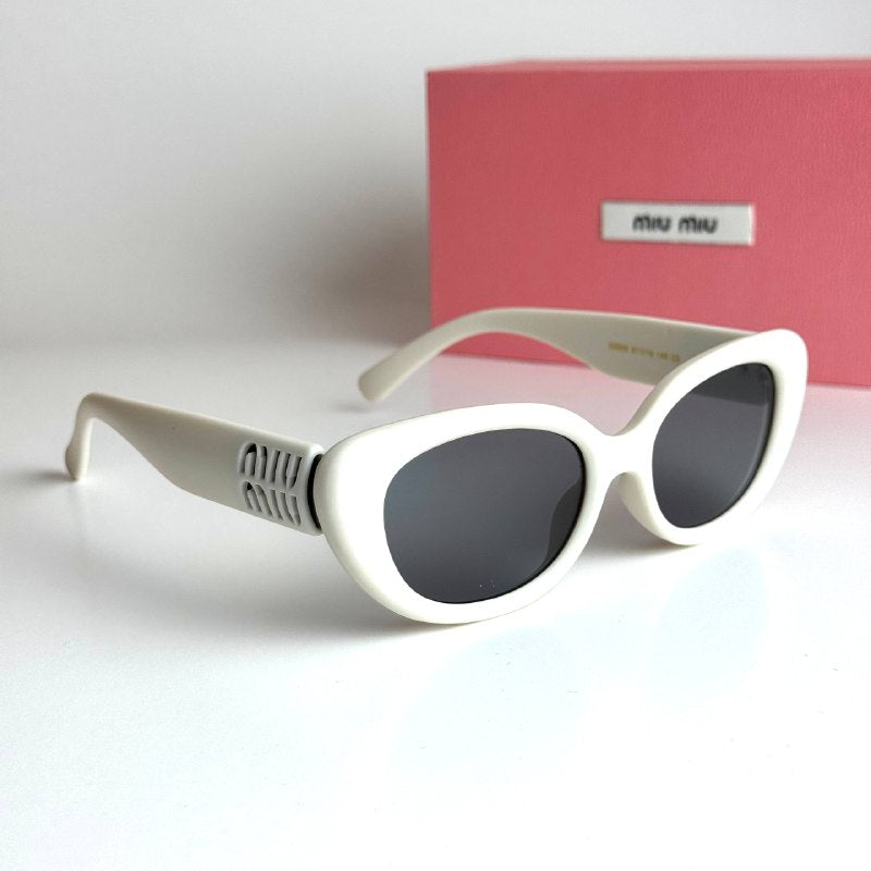 Miu Miu Oval SMU09Z White Grey Sunglasses Lebanon - ChronoVault - view 5