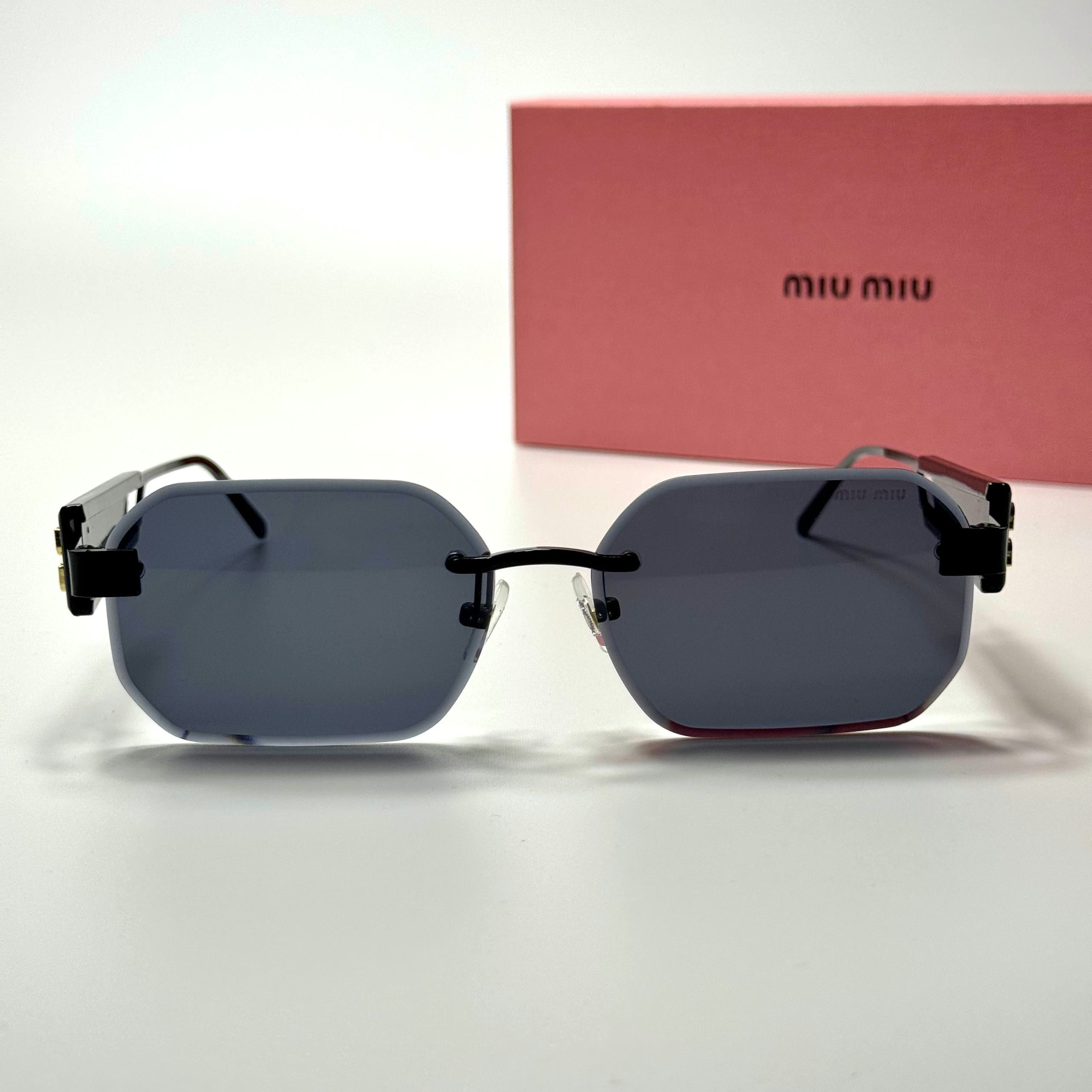 Miu Miu Rectangular Rimless SMU12Z Black women's sunglasses Lebanon - ChronoVault - view 4