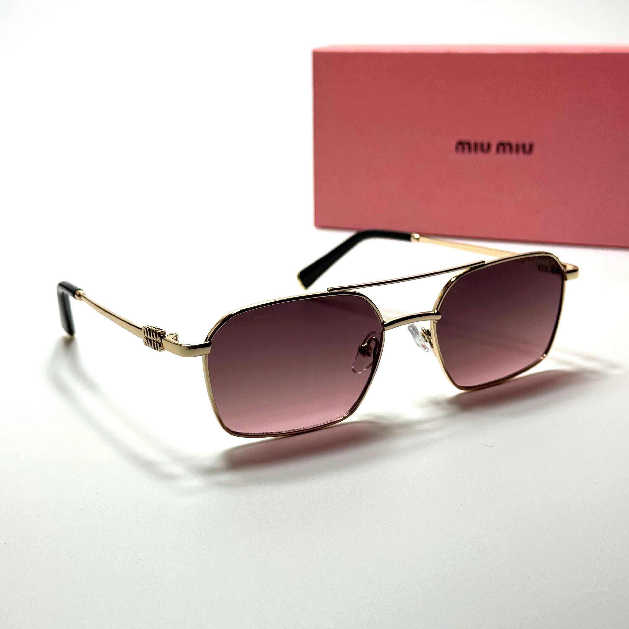 Miu Miu Rectangular SMU52Z Gold Pink Gradient women's sunglasses Lebanon - ChronoVault - view 2
