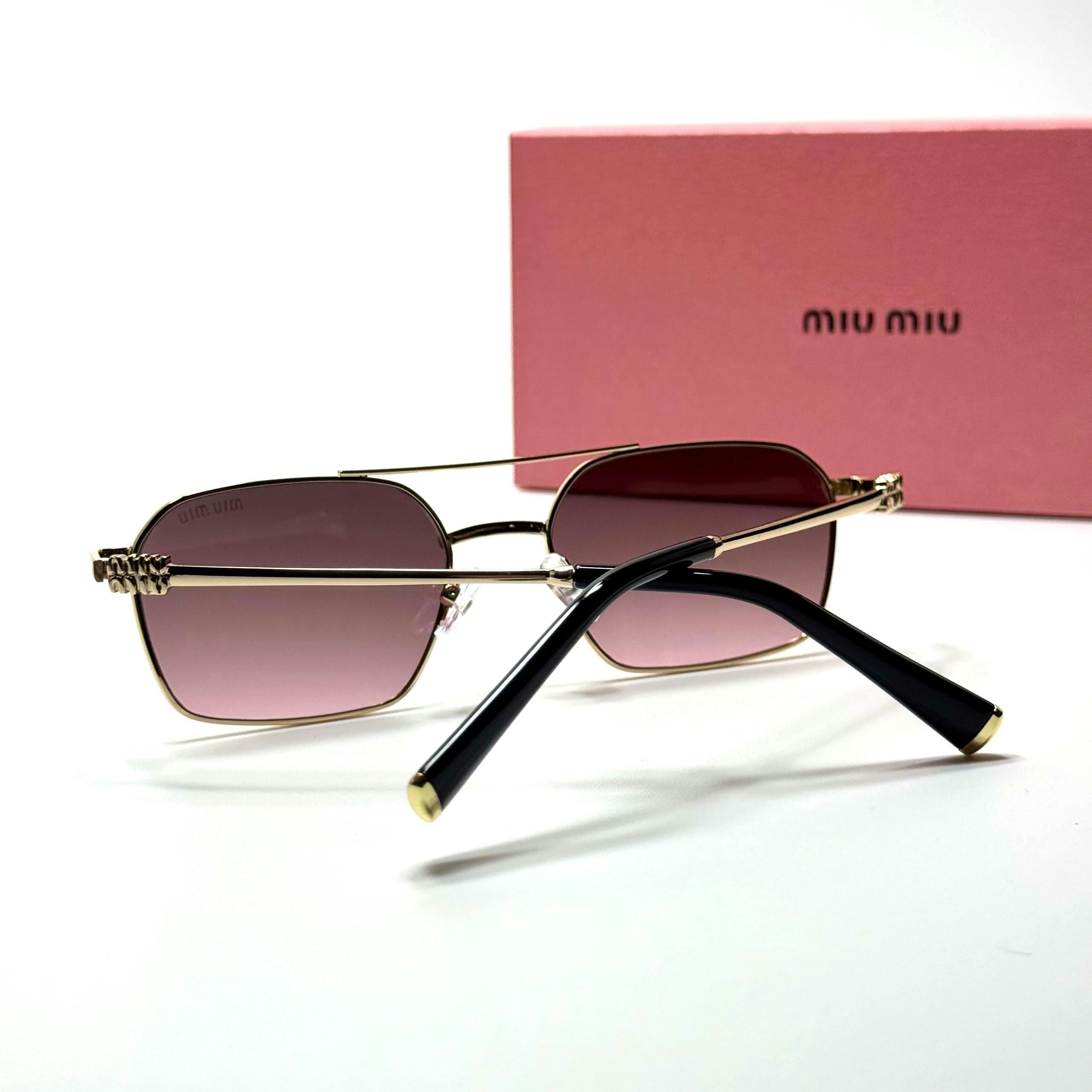 Miu Miu Rectangular SMU52Z Gold Pink Gradient women's sunglasses Lebanon - ChronoVault - view 4