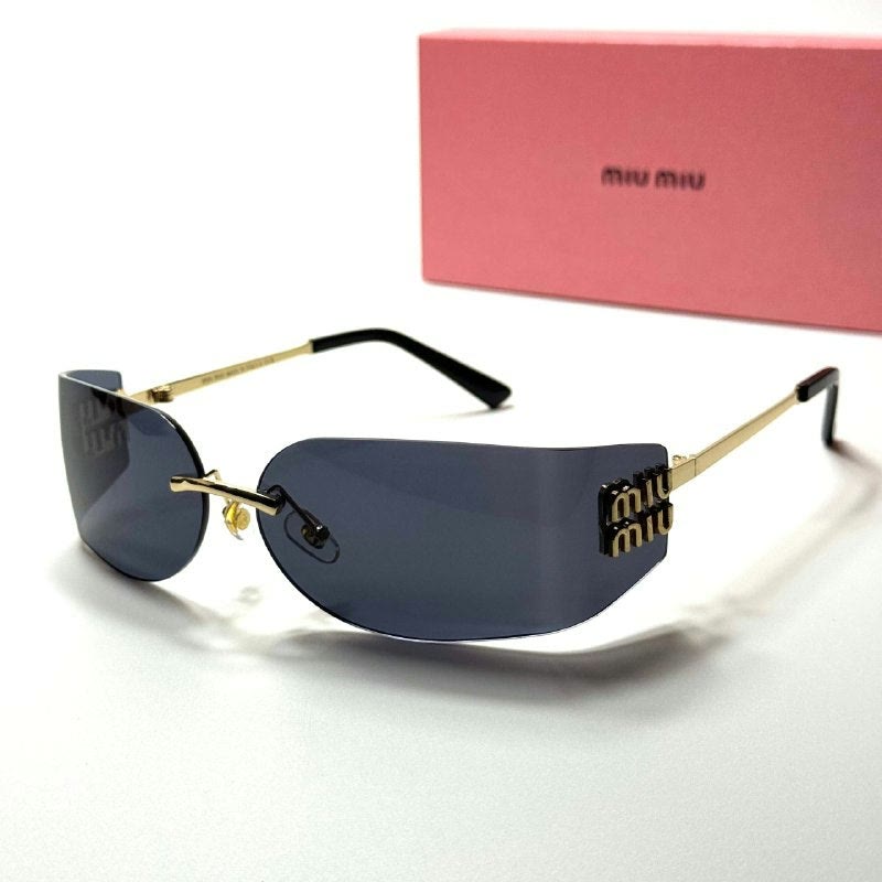 Miu Miu Shield SMU69Z Gold Black women's sunglasses Lebanon - ChronoVault