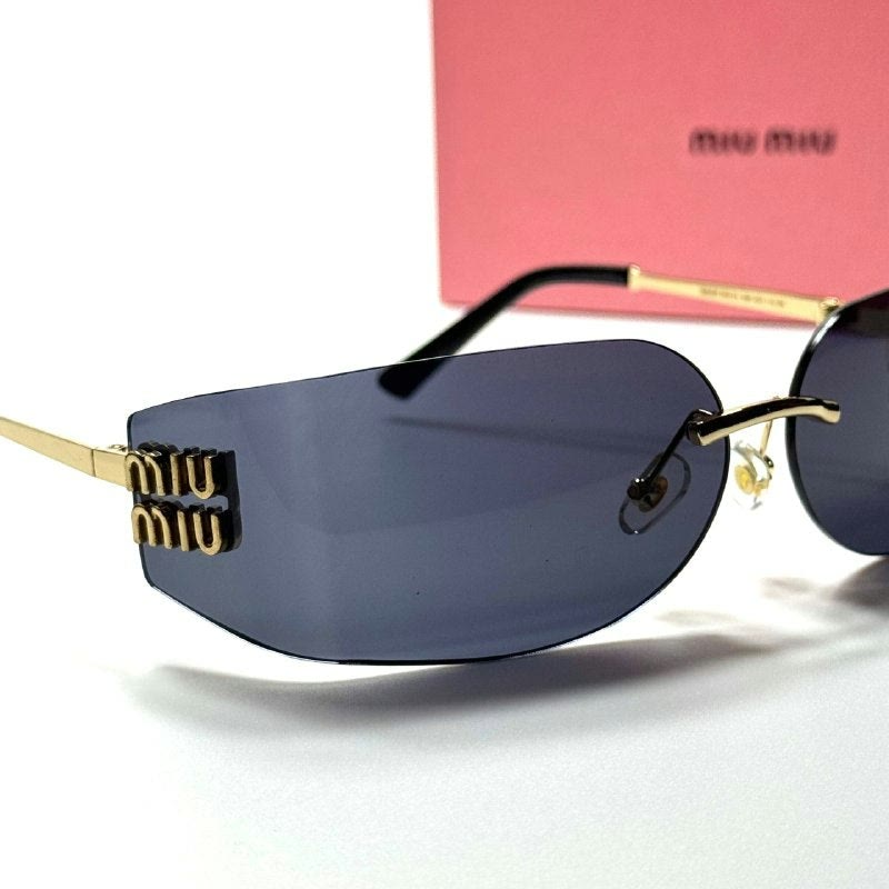 Miu Miu Shield SMU69Z Gold Black women's sunglasses Lebanon - ChronoVault - view 2