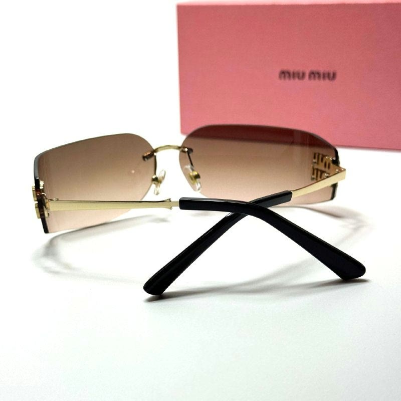Miu Miu Shield SMU69Z Gold Brown women's sunglasses Lebanon - ChronoVault - view 3