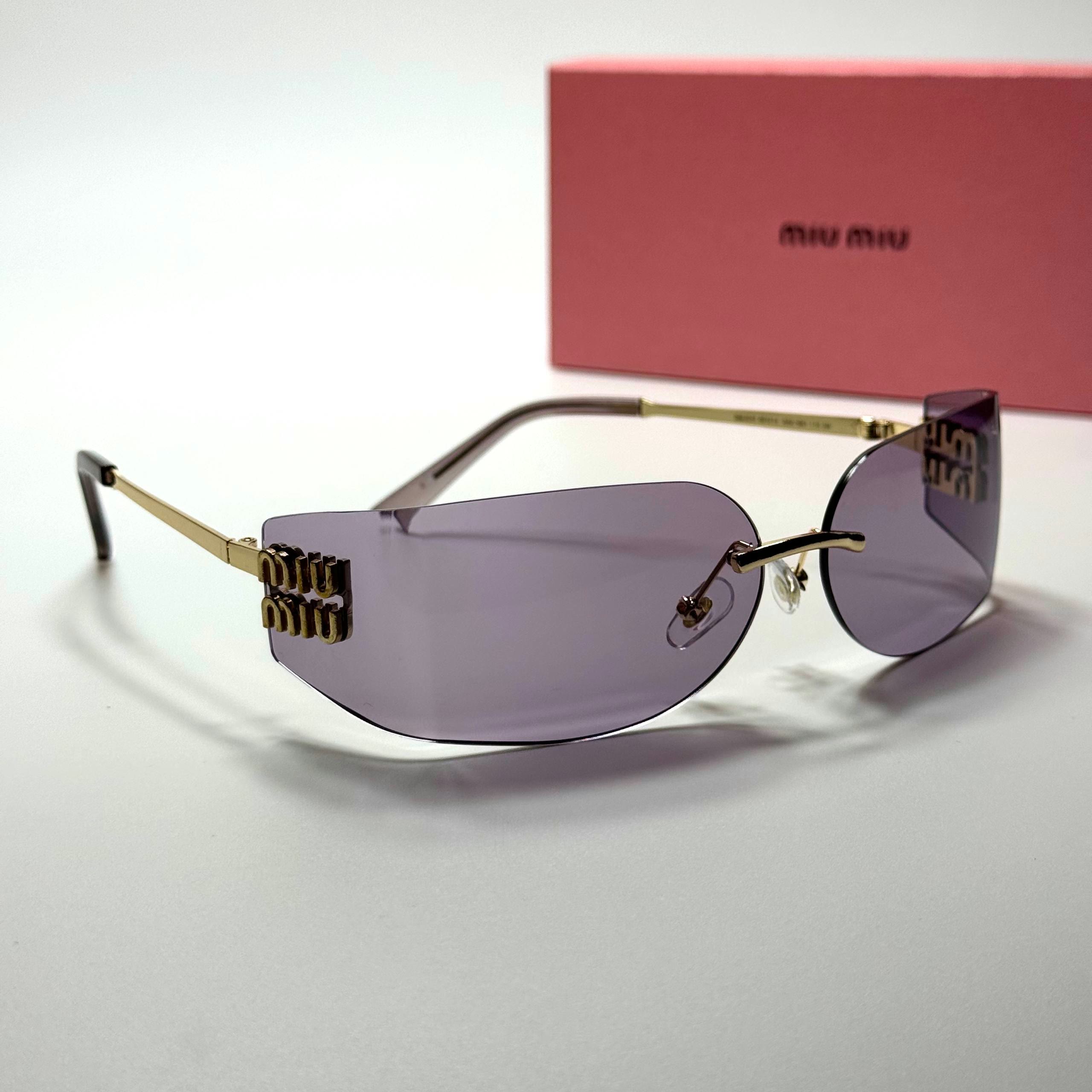 Miu Miu Shield SMU69Z Gold Violet women's sunglasses Lebanon - ChronoVault - view 2