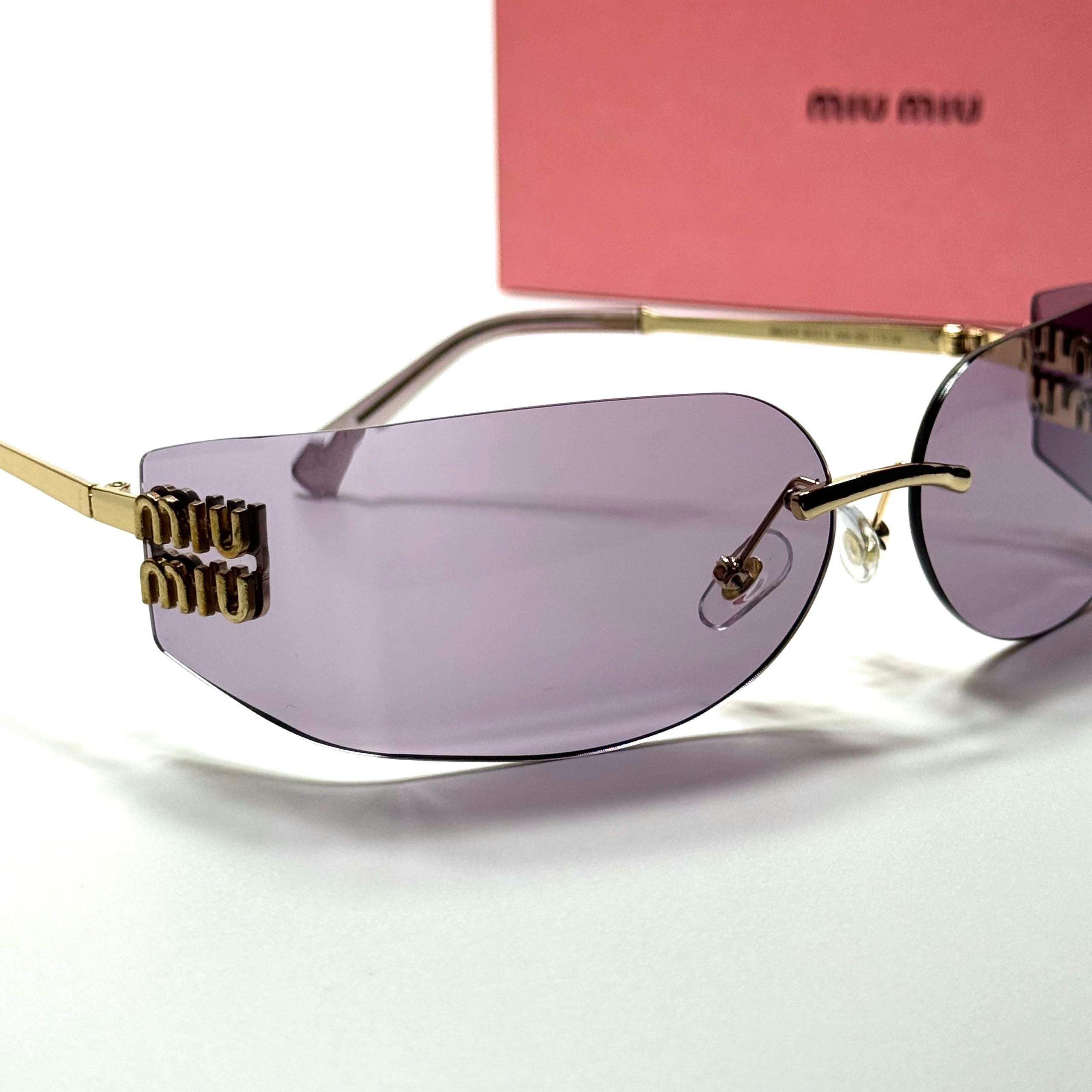 Miu Miu Shield SMU69Z Gold Violet women's sunglasses Lebanon - ChronoVault - view 3