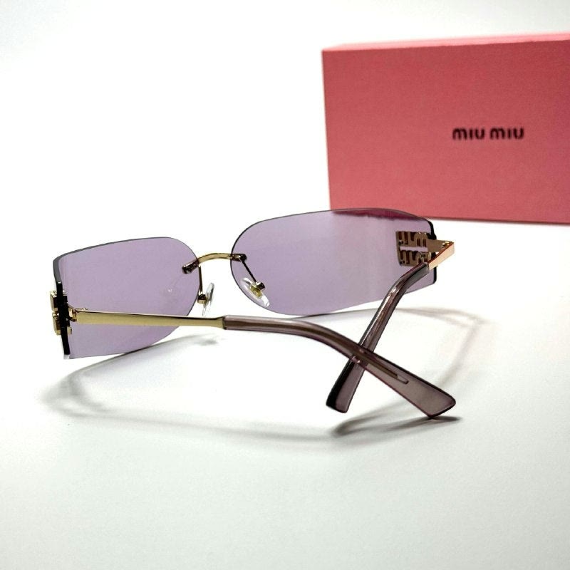 Miu Miu Shield SMU69Z Gold Violet women's sunglasses Lebanon - ChronoVault - view 4