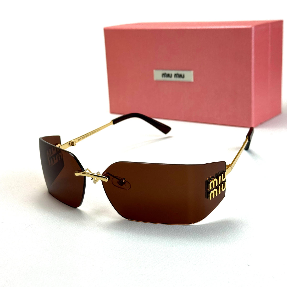 Miu Miu SMU Visor Gold Brown women's sunglasses Lebanon - ChronoVault
