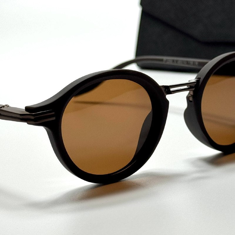 Montblanc Round Black Brown men's sunglasses Lebanon - ChronoVault - view 2