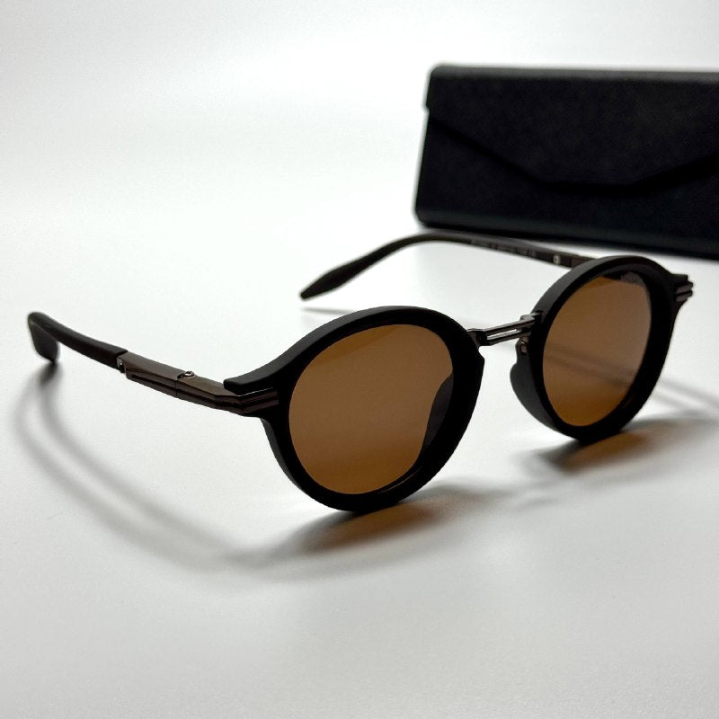Montblanc Round Black Brown men's sunglasses Lebanon - ChronoVault - view 4