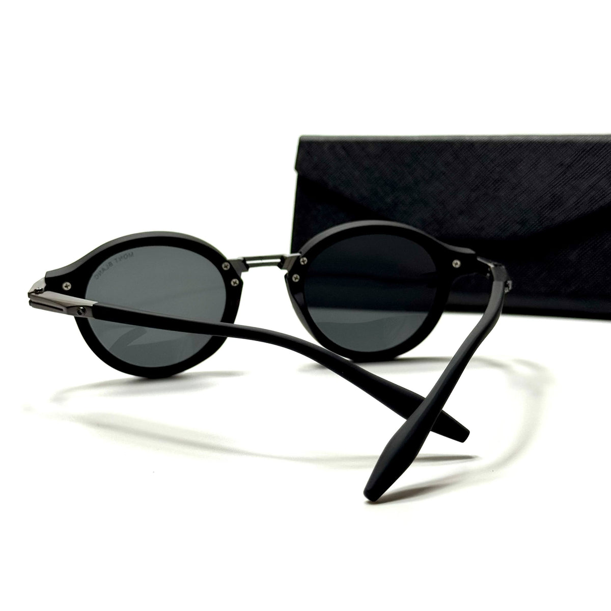 Montblanc Round Black Grey men's sunglasses Lebanon - ChronoVault - view 3