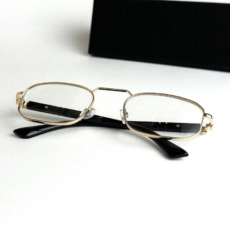 Moscot Rectangular Gold Transparent men's sunglasses Lebanon - ChronoVault - view 4