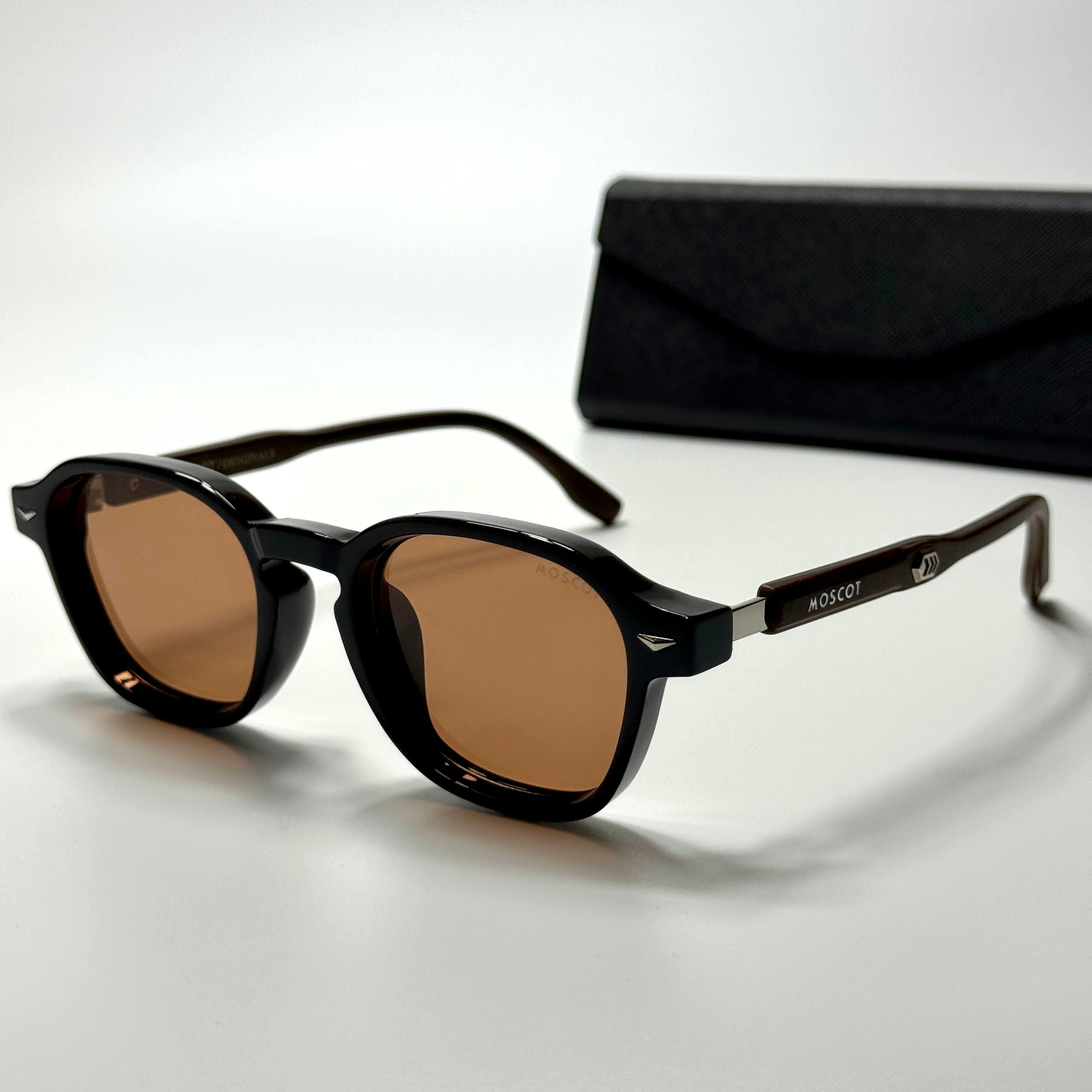 Moscot Round MOS3472 Black Brown men's sunglasses Lebanon - ChronoVault