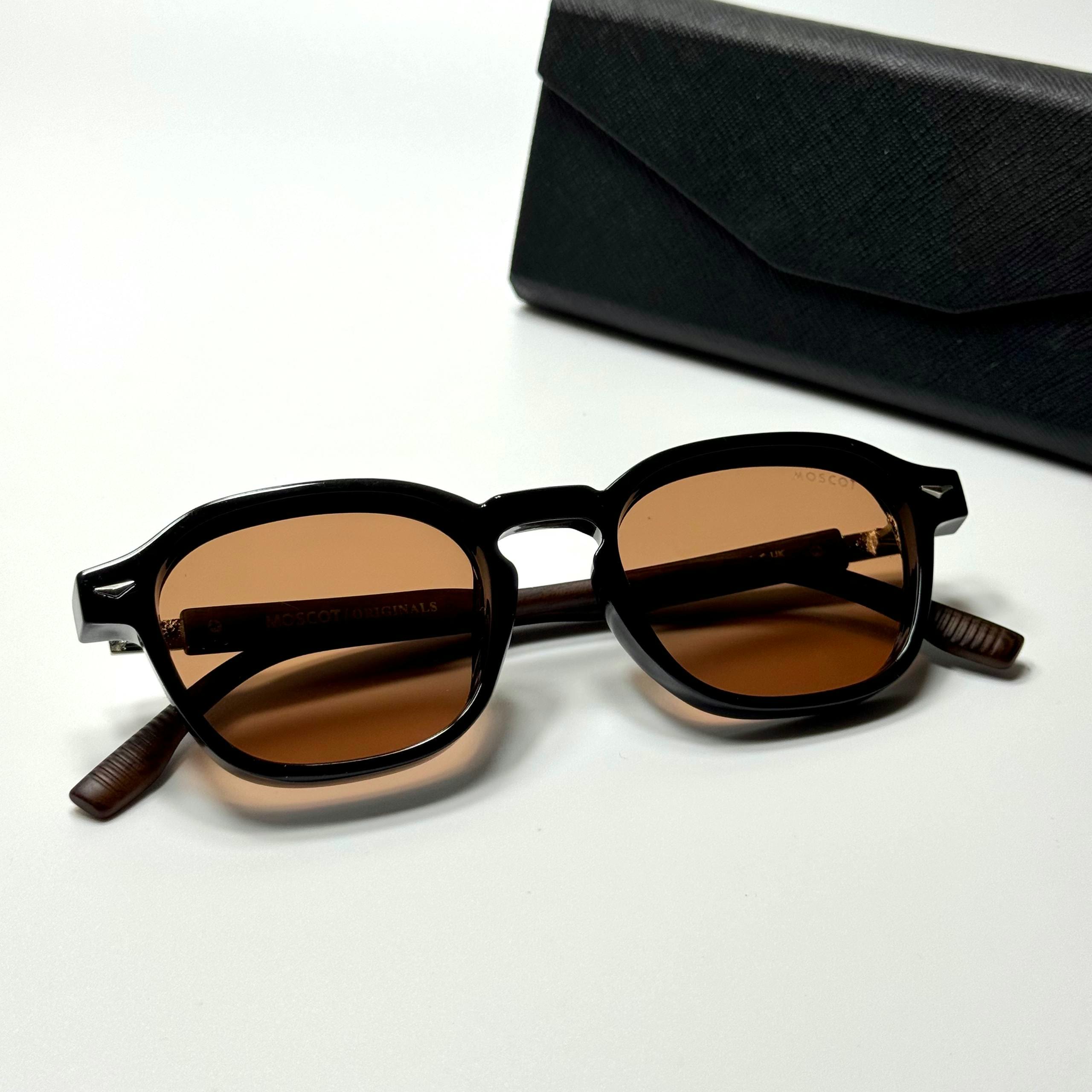 Moscot Round MOS3472 Black Brown men's sunglasses Lebanon - ChronoVault - view 4