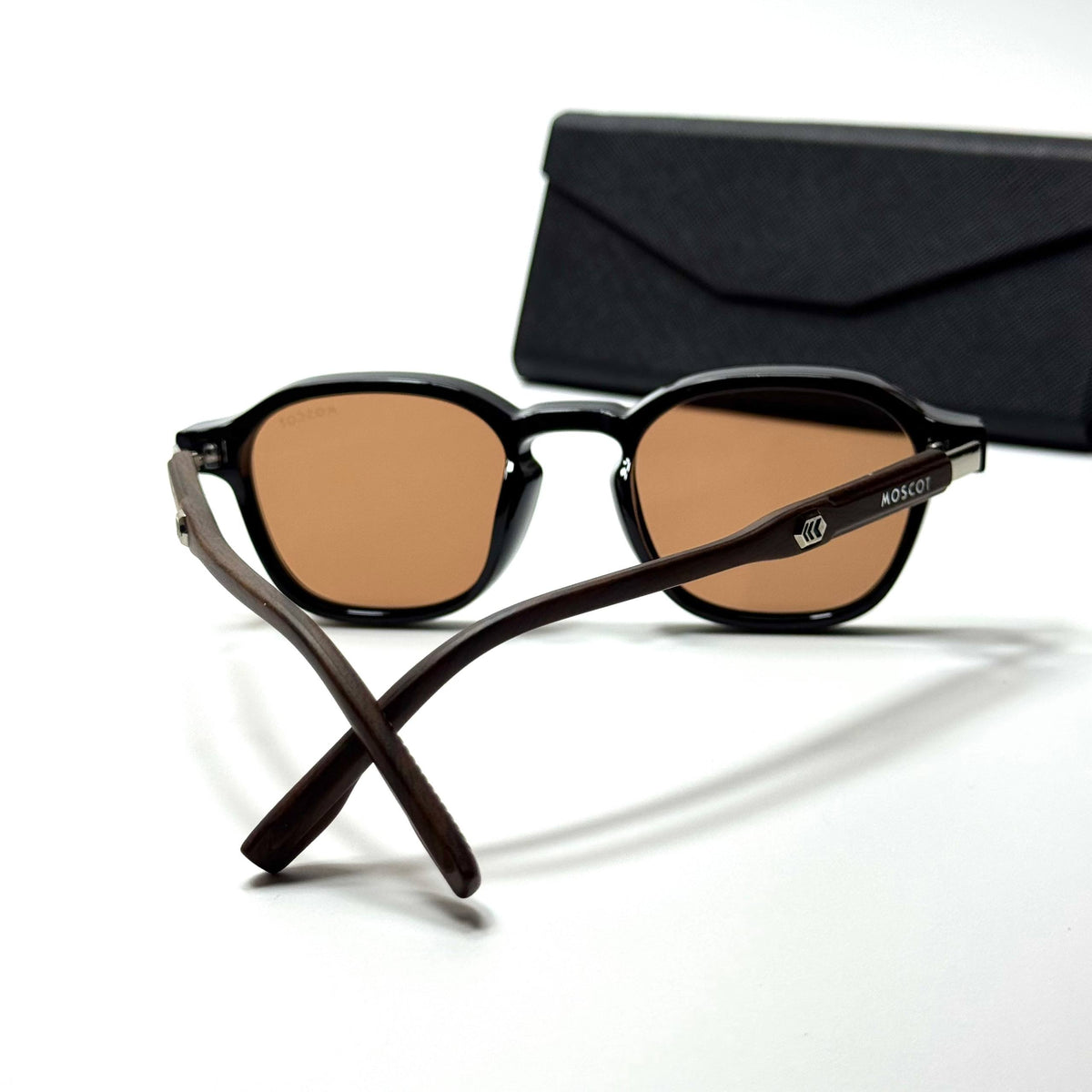 Moscot Square MCT6394 Black Brown men's sunglasses Lebanon - ChronoVault - view 3