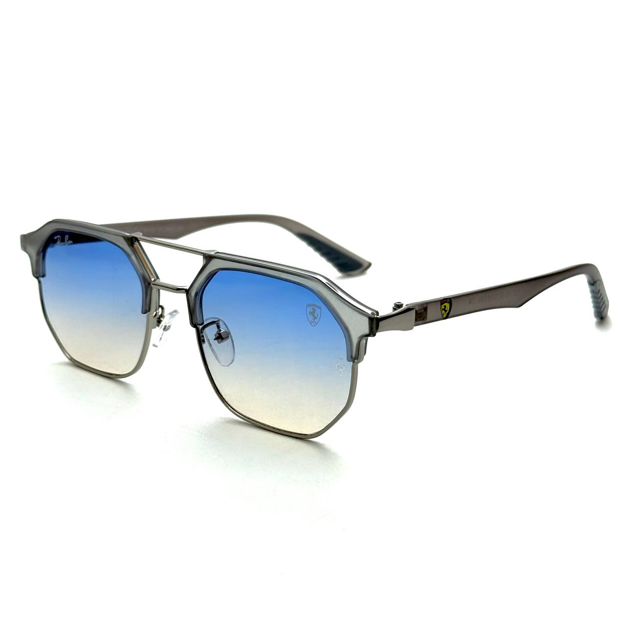 Ray-Ban Ferrari RB3675M Sunglasses – Gunmetal Frame / Blue Gradient Lens