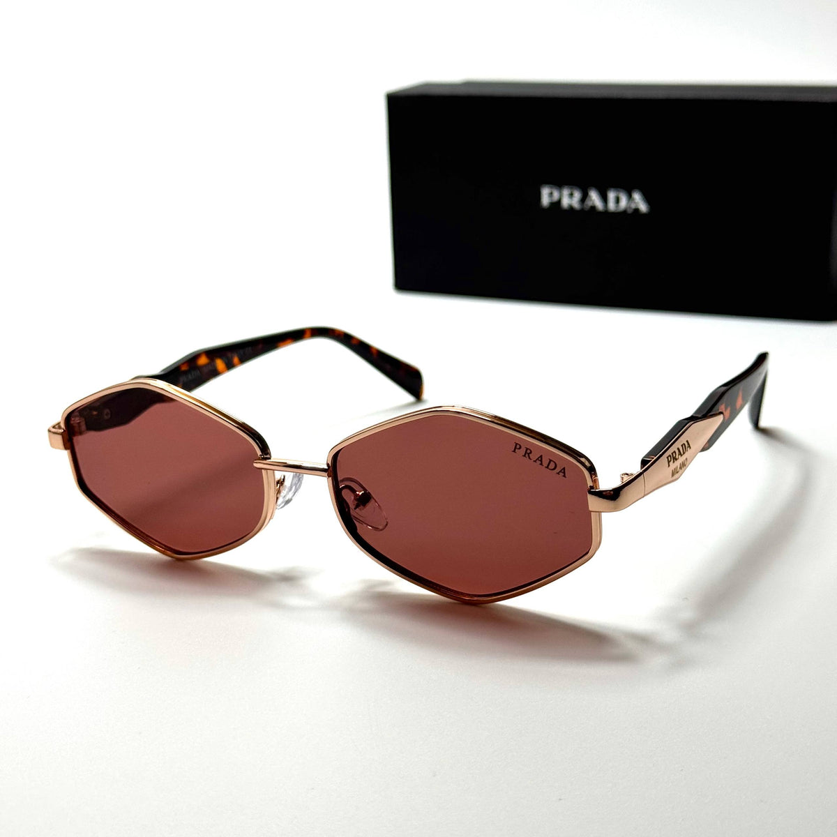Prada Geometric PR4186 Rose Gold Pink women's sunglasses Lebanon - ChronoVault