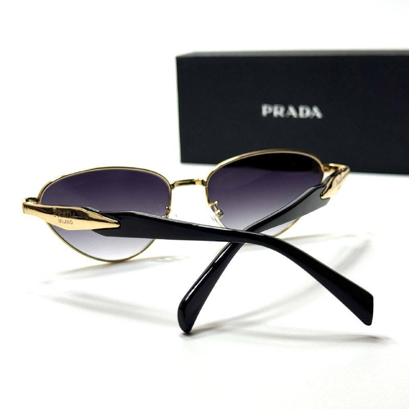Prada Milano PRB502 Gold Grey women's sunglasses Lebanon - ChronoVault - view 3