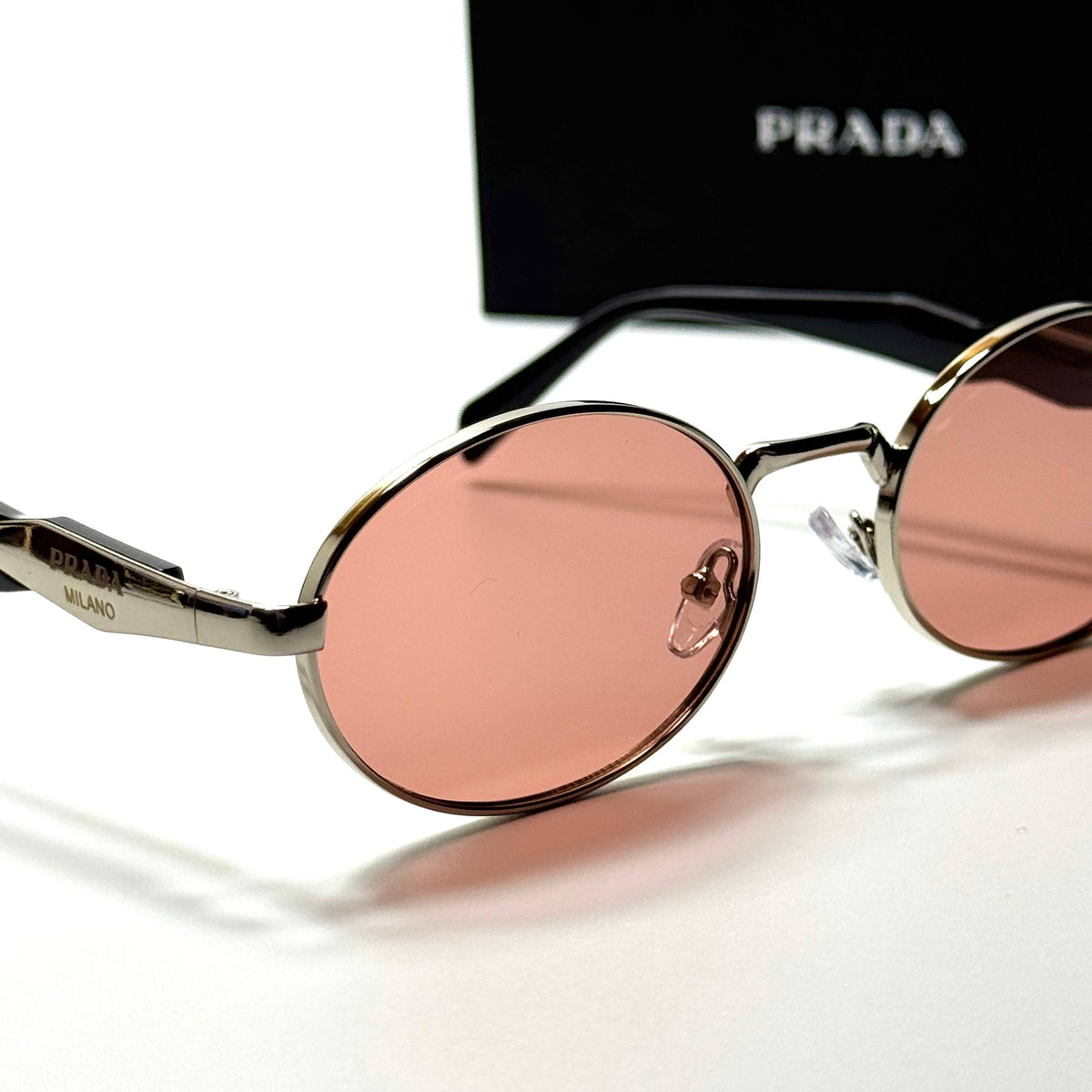 Prada Oval PR4192 Silver Pink women's sunglasses Lebanon - ChronoVault - view 3