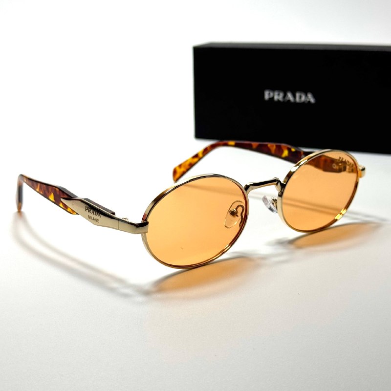 Prada Oval PR4193 Gold Orange women's sunglasses Lebanon - ChronoVault - view 4