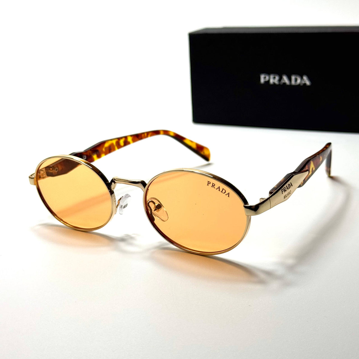 Prada Oval PR52 Gold Orange women's sunglasses Lebanon - ChronoVault