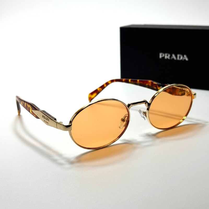 Prada Oval PR52 Gold Orange women's sunglasses Lebanon - ChronoVault - view 3