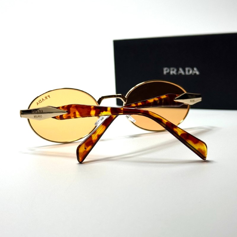 Prada Oval PR52 Gold Orange women's sunglasses Lebanon - ChronoVault - view 4