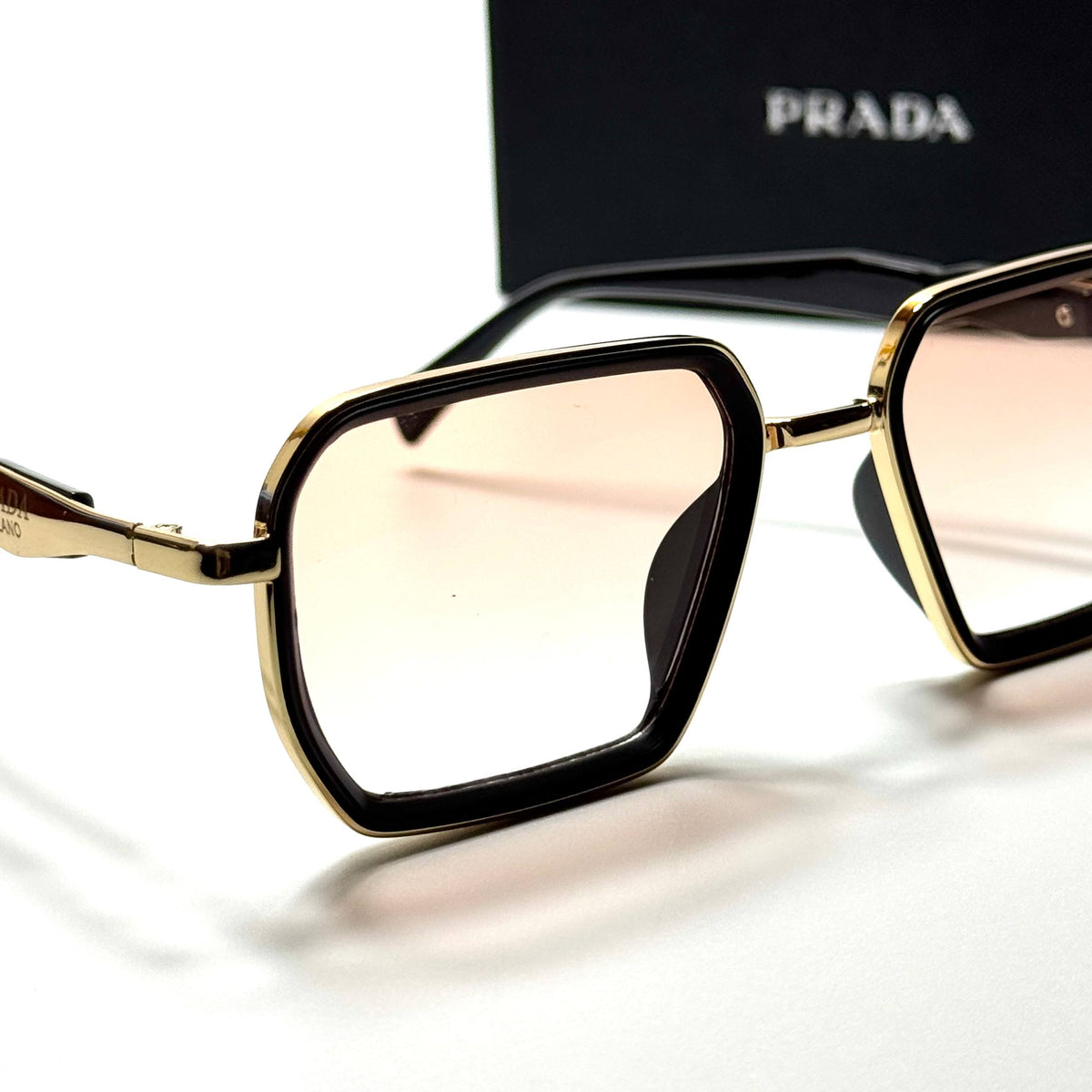Prada PR48 Gold Black Pink Gradient women's sunglasses Lebanon - ChronoVault - view 2