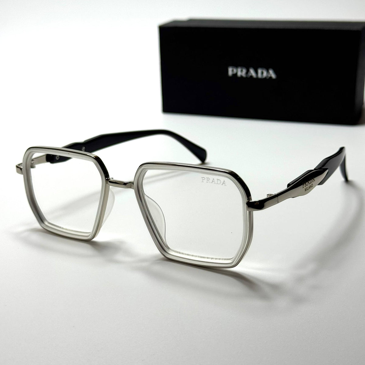 Prada PR48 Silver Clear women's sunglasses Lebanon - ChronoVault