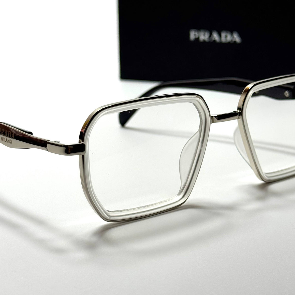 Prada PR48 Silver Clear women's sunglasses Lebanon - ChronoVault - view 2