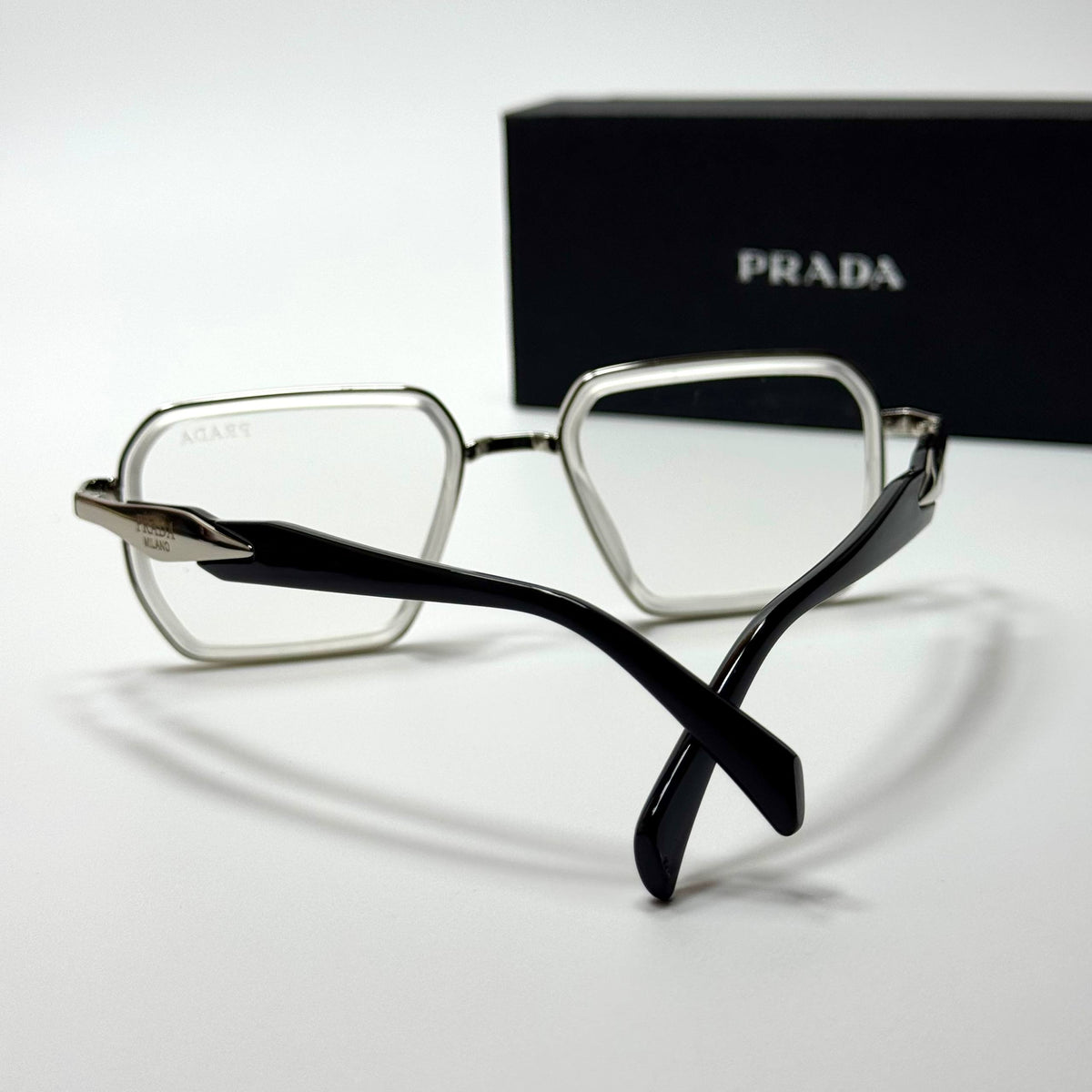 Prada PR48 Silver Clear women's sunglasses Lebanon - ChronoVault - view 4