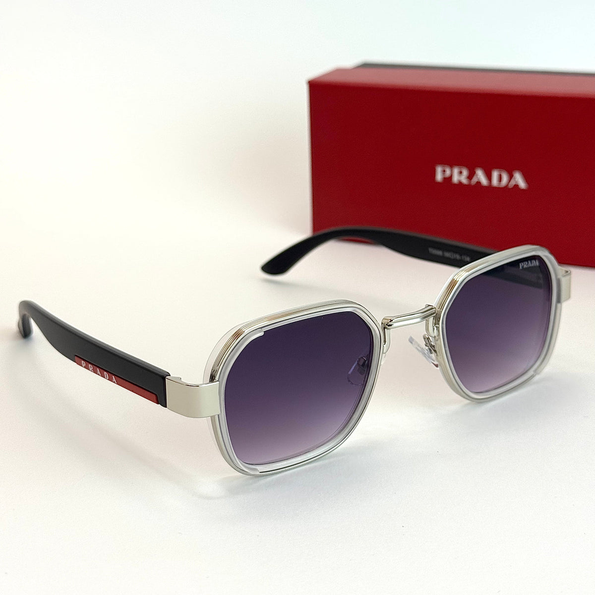 Prada Rossa PR A12 Silver Purple Sunglasses Lebanon - ChronoVault - view 4
