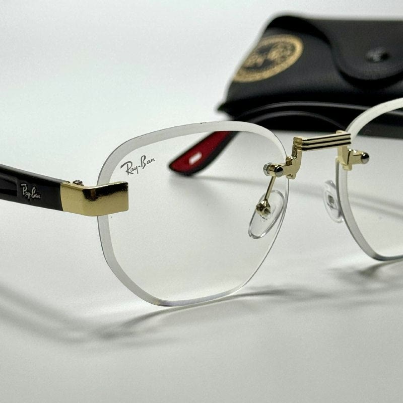 Ray-Ban Ferrari Rimless FR5826 Gold Black Clear women's sunglasses Lebanon - ChronoVault - view 2