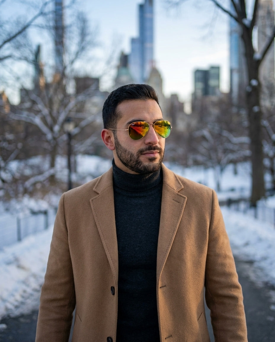 Ray-Ban RB3025 – Gold / Orange-Green Mirror – ChronoVault Lebanon
