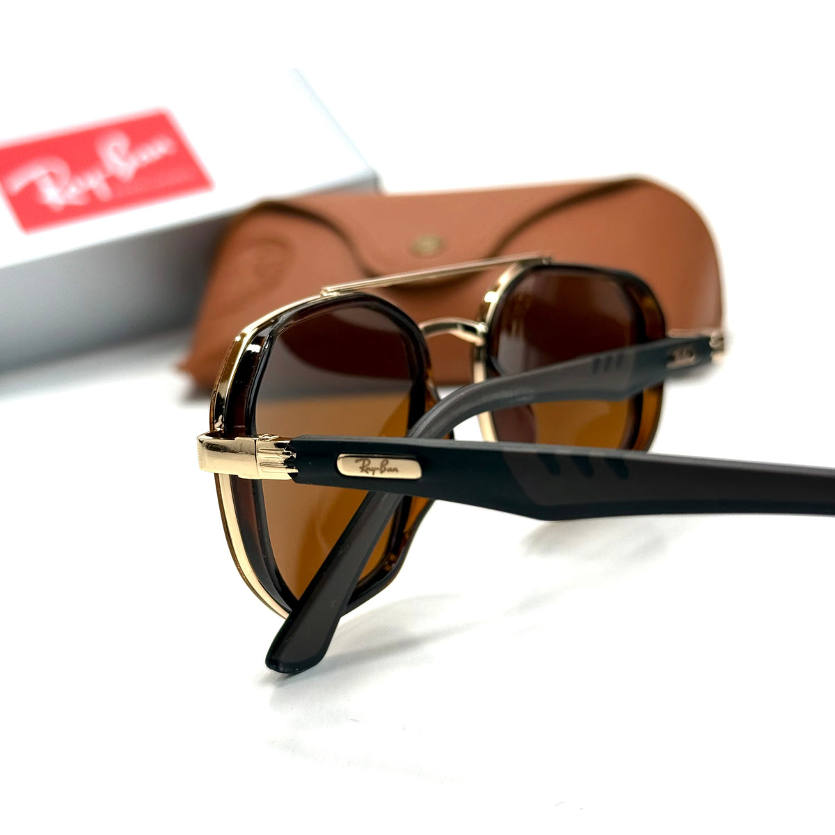Ray-Ban RB4284M Gold Brown women's sunglasses Lebanon - ChronoVault - view 5