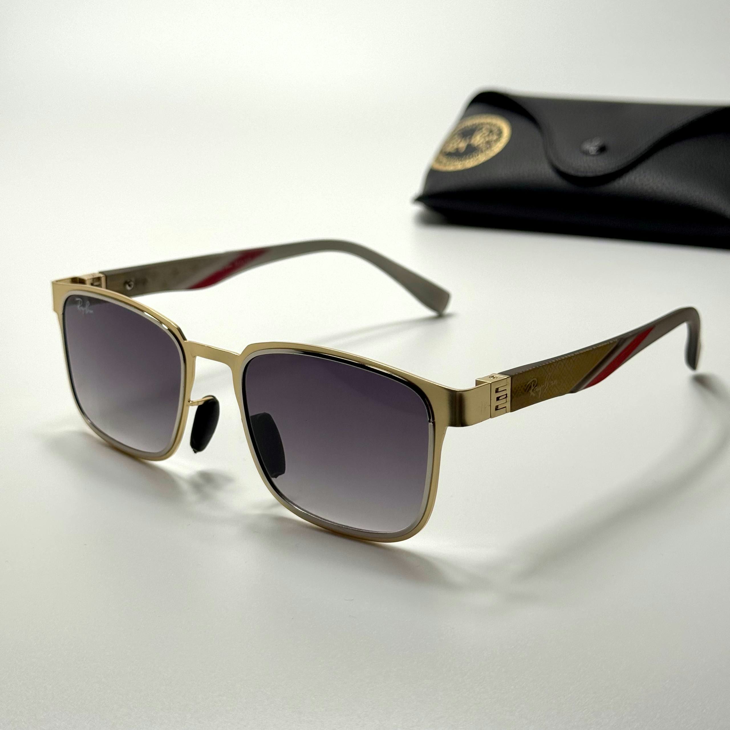 Ray-Ban Rectangle RB3730 Gold Grey women's sunglasses Lebanon - ChronoVault